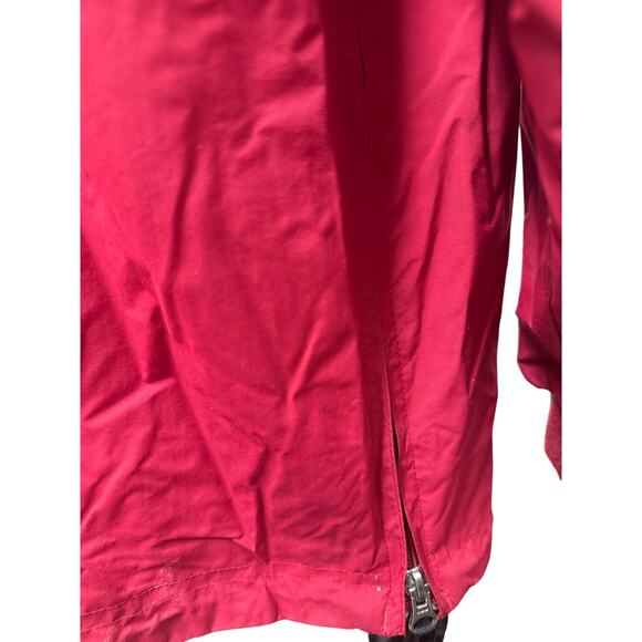 VTG Lands End Windbreaker Jackey Unisex Womens M 10-12 Pullover 80s 90s Red - Picture 6 of 7